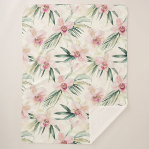 Hübsche rosa tropische Orchideen-Blume Sherpadecke