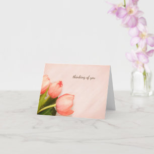 hübsche Rosa Tulpen Karte