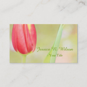 hübsche rosa Tulpenblumen-Foto-Kunst professionell Visitenkarte