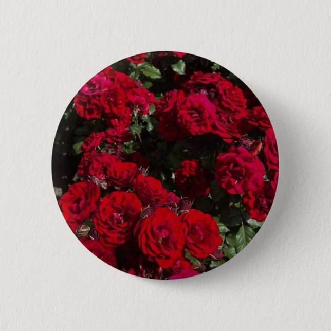 Hübsche rosa Tulpenbrosche Button (Vorderseite)