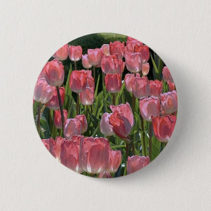 Hübsche rosa Tulpenbrosche Button