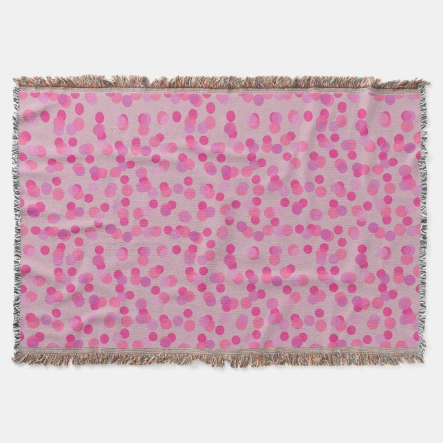 hübsche rosa Tupfen Decke (Vorderseite)