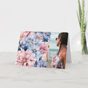 Hübsche rosa und blaue Blumen