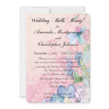 Hübsche rosa und blaue Wildblumen Hochzeitsempfang