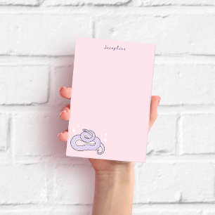 Hübsche rosa und lila Schlange Post-it Klebezettel