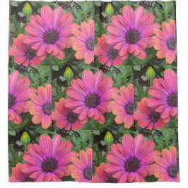 Hübsche rosa und orangefarbene Milchprodukte Duschvorhang