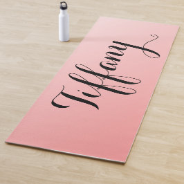 Hübsche Rosa und Schwarz Extravagant Yogamatte