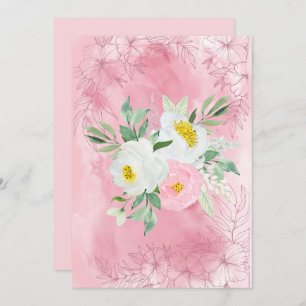Hübsche, rosa und weiße Blume Ankündigung