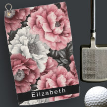 Hübsche rosa und weiße Pfingstrose personalisiert