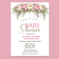 Hübsche rosa und weiße Pfingstrosen Mädchen Baby-P