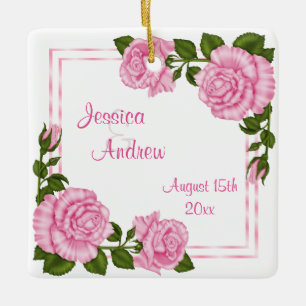 Hübsche rosa Wedding Eckblumensträuße Keramikornament