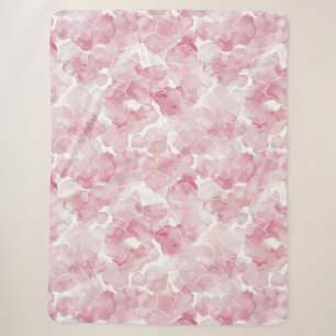 Hübsche rosa weiße Blüten Sherpadecke