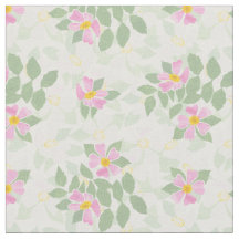 Hübsche rosa weiße HundeRosen auf weißem Gewebe