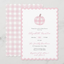 Hübsche rosa weiße Kürbis-Baby-Mädchen-Party