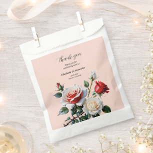 Hübsche rosa weiße rote Rosen Blumen Hochzeit Geschenktütchen