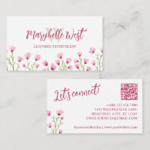 Hübsche rosa Wildblumen feminine Monogramm