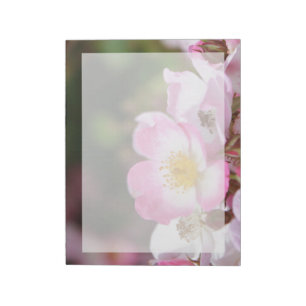 hübsche rosa wilde Rosenblumen für Damen Notizblock