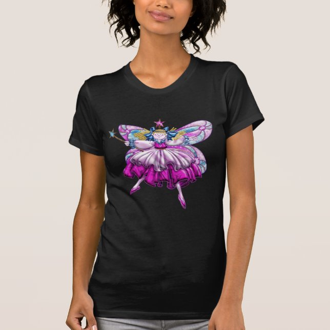 Hübsche rosa Zuckerpflaumen-feenhaftes T-Shirt (Vorderseite)