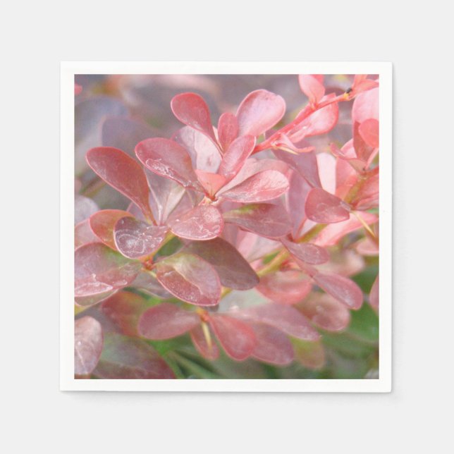 Hübsche rosa Zweige Serviette (Vorderseite)