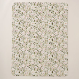 Hübsche rosafarbene Blüten Sherpadecke