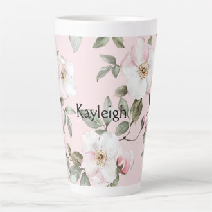 Hübsche rosafarbene weiße Blüten Milchtasse