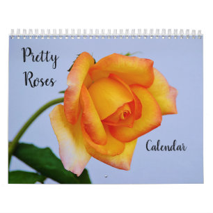 Hübsche Rose Blumenkalender Kalender