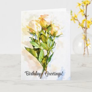 Hübsche Rose Bunch Blume Geburtstag Kunstkarte Karte
