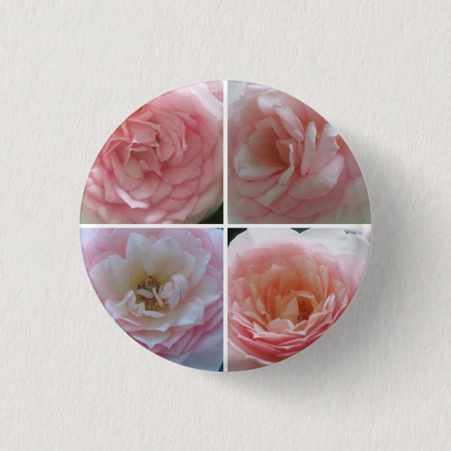 Hübsche Rose Button (Vorderseite)