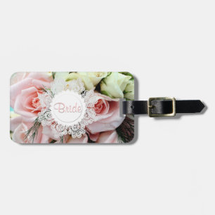 Hübsche Rose Custom Bride's Gepäckanhänger