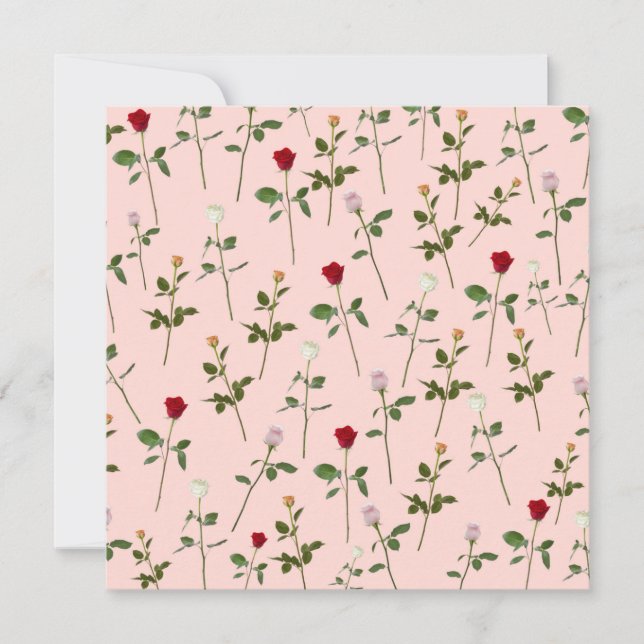 Hübsche Rose Geburtstag Einladung (Vorderseite)