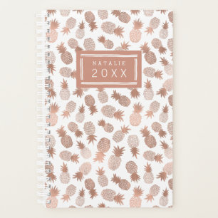Hübsche Rose Gold Ananas Muster Planer