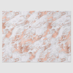Hübsche Rose Gold Weißer Glitzy Marmor Seidenpapier