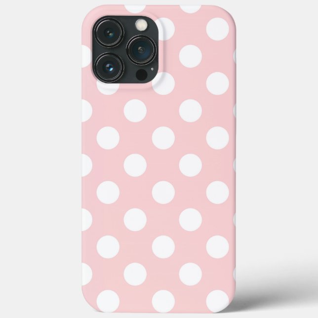 Hübsche Rose mit großen weißen Polka-Punkten Case-Mate iPhone Hülle (Rückseite)