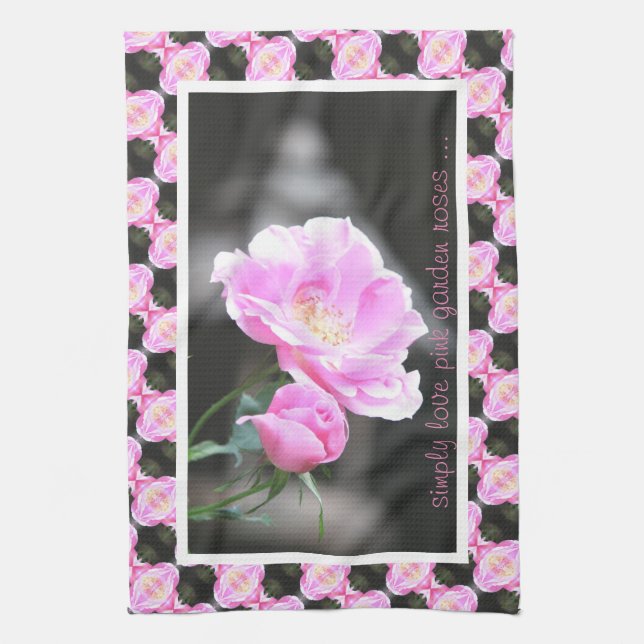 Hübsche Rosen Geschirrtuch (Vertikal)