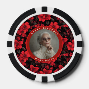 Hübsche Rosen-Themen-Sommerparty Pokerchips