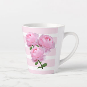 Hübsche Rosenblüte Latte Tasse