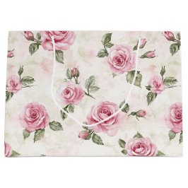 Hübsche Rosenblütenhochzeit Große Geschenktüte