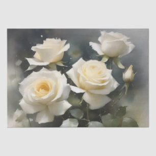 Hübsche Rosengarten Aquarellmalerei Seidenpapier