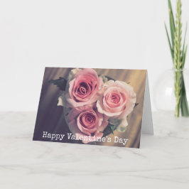 Hübsche Rosenhornkarte Valentinstag Feiertagskarte