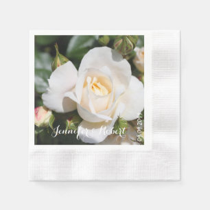 hübsche Rosenkunst. Blumenkunst aus Foto. Serviette