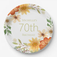 Hübsche Rostgelbe weiße Blume 70. Geburtstag