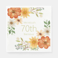 Hübsche Rostgelbe weiße Blume 70. Geburtstag