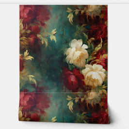 Hübsche Rot-Weiß-Blume Tapete