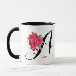 Hübsche rote Blume  Amy-Name Tasse