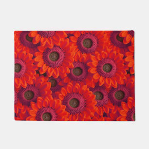 Hübsche rote Blume Fußmatte