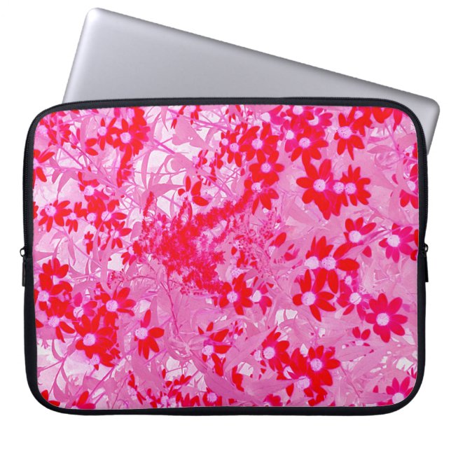 Hübsche Rote Blume Laptopschutzhülle (Vorderseite)