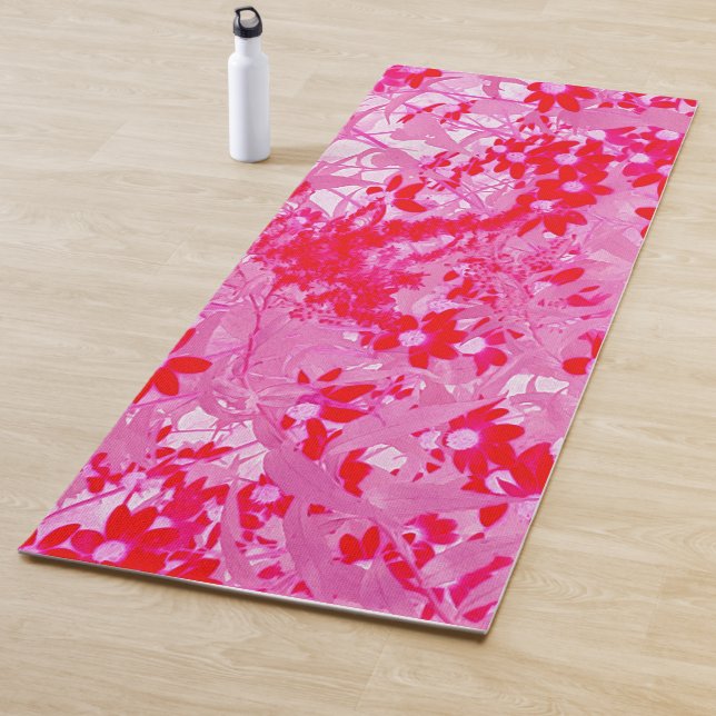 Hübsche Rote Blume Yogamatte (Beispiel)
