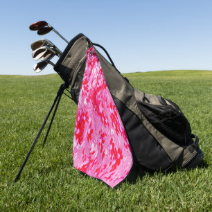 Hübsche rote Blumen Golfhandtuch