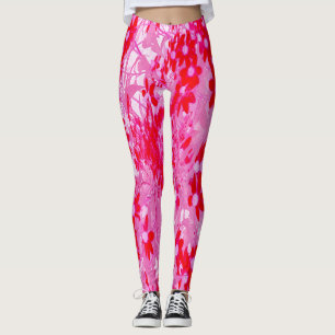 Hübsche rote Blumen Leggings