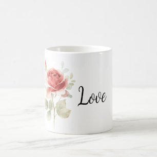 Hübsche rote Rose Kaffeetasse